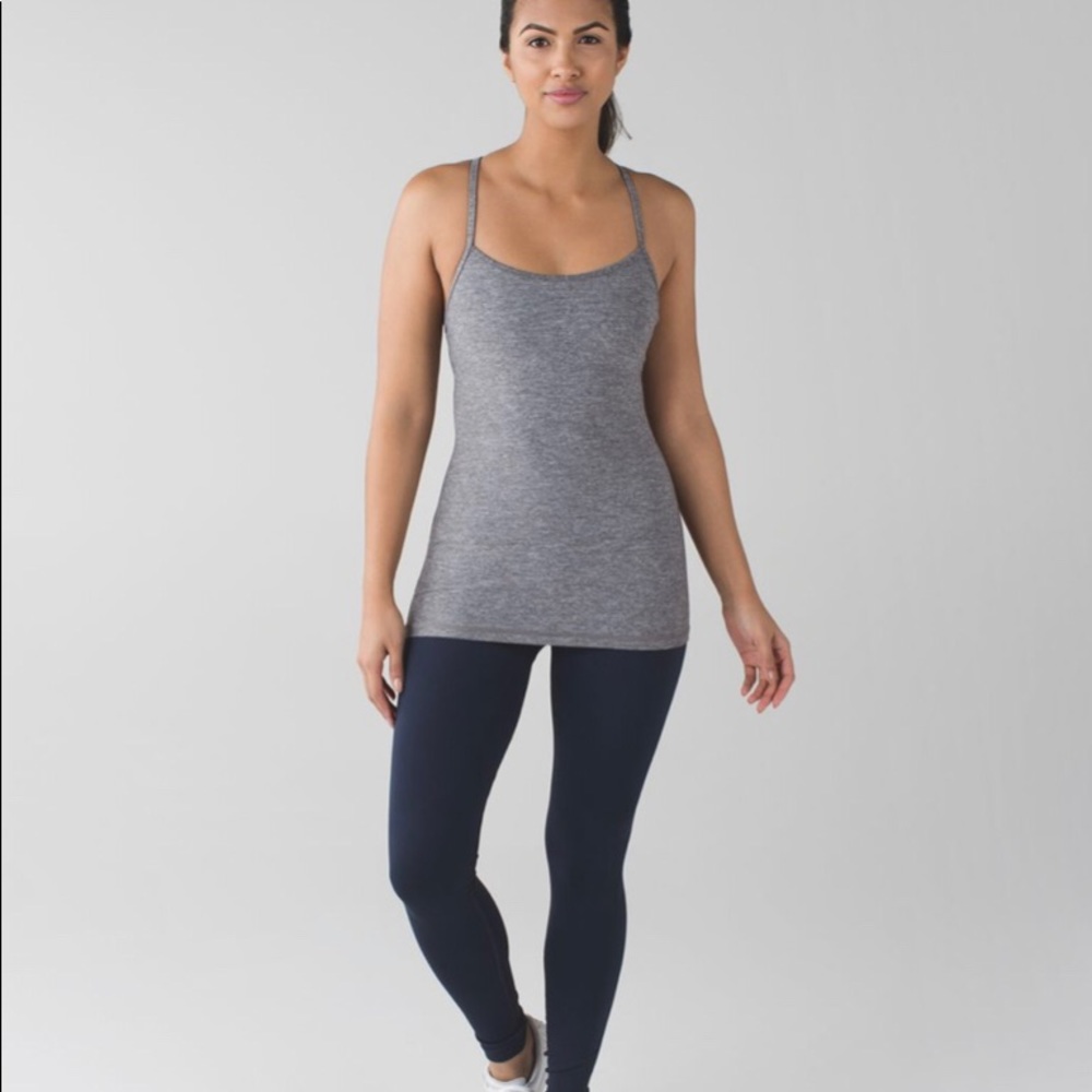 Lululemon Power Y Tank Grey Size 4